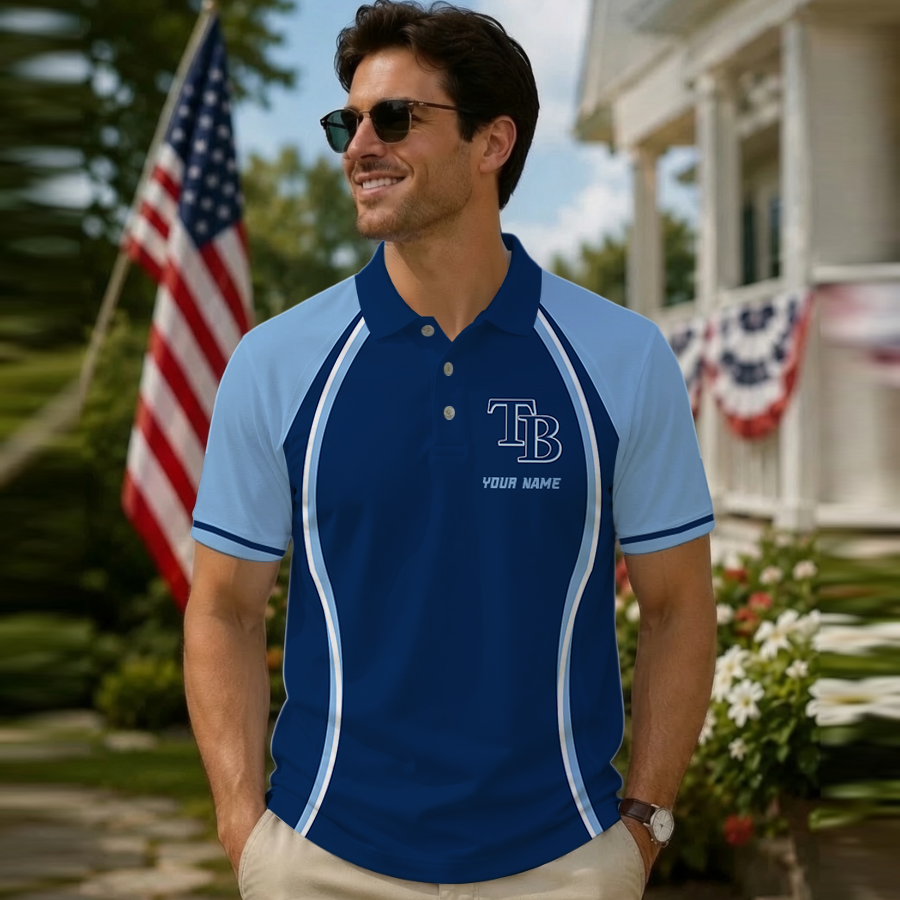 [FLASH SALE] NEW CUSTOMIZED MLB21 TBR TAMPA BAY RAYS POLO SHIRT