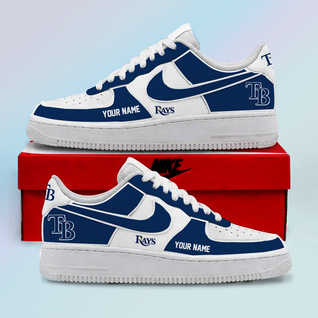 [FLASH SALE] NEW CUSTOMIZED MLB21 TBR TAMPA BAY RAYS AF1 SHOES