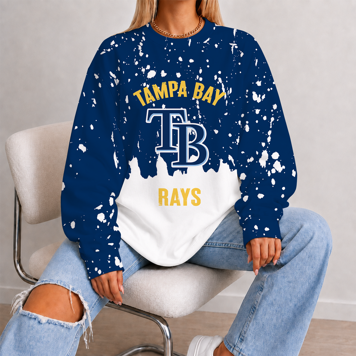[FLASH SALE] NEW CUSTOMIZED MLB21 TBR TAMPA BAY RAYS UNISEX SWEATSHIRT
