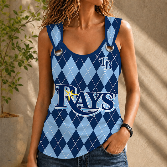 [FLASH SALE] NEW CUSTOMIZED MLB21 TBR TAMPA BAY RAYS O-RING SHOULDER TANK TOP