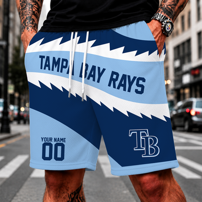 [FLASH SALE] NEW CUSTOMIZED MLB21 TBR TAMPA BAY RAYS SHORT PANTS
