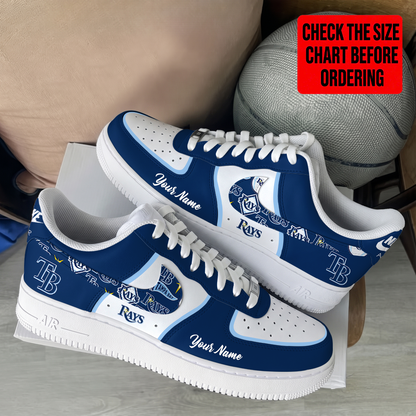 [FLASH SALE] NEW CUSTOMIZED MLB21 TBR TAMPA BAY RAYS AF1 SHOES