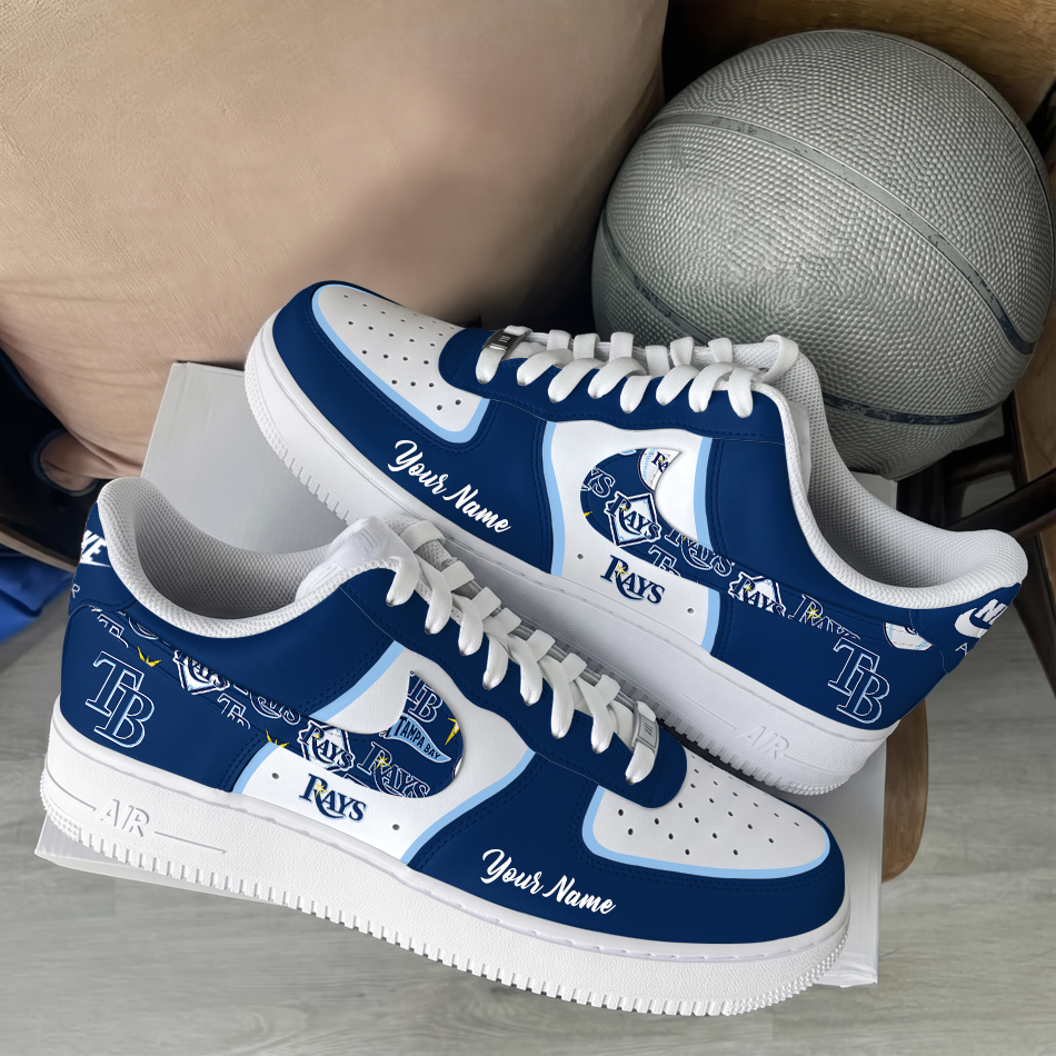 [FLASH SALE] NEW CUSTOMIZED MLB21 TBR TAMPA BAY RAYS AF1 SHOES