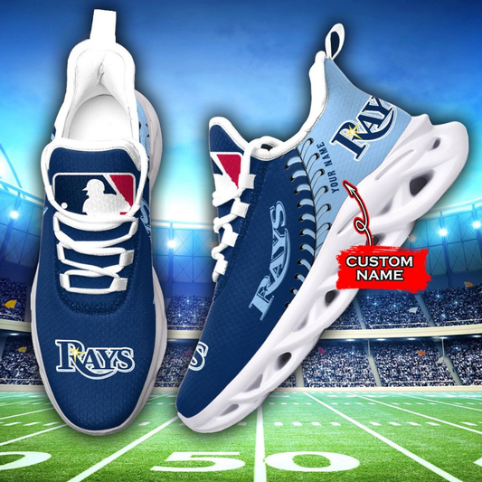 [FLASH SALE] NEW CUSTOMIZED MLB21 TBR TAMPA BAY RAYS MAX SOUL SHOES