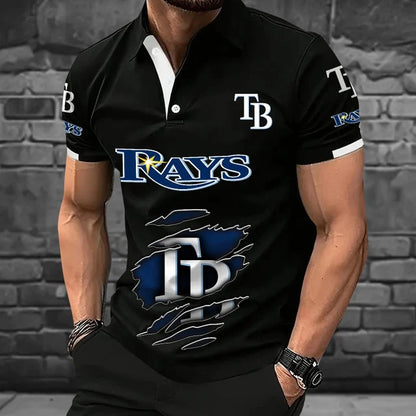 [FLASH SALE] NEW CUSTOMIZED MLB21 TBR TAMPA BAY RAYS POLO SHIRT