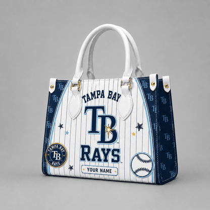 [FLASH SALE] NEW CUSTOMIZED MLB21 TBR TAMPA BAY RAYS LEATHER HANDBAG