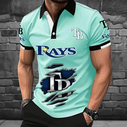 [FLASH SALE] NEW CUSTOMIZED MLB21 TBR TAMPA BAY RAYS POLO SHIRT