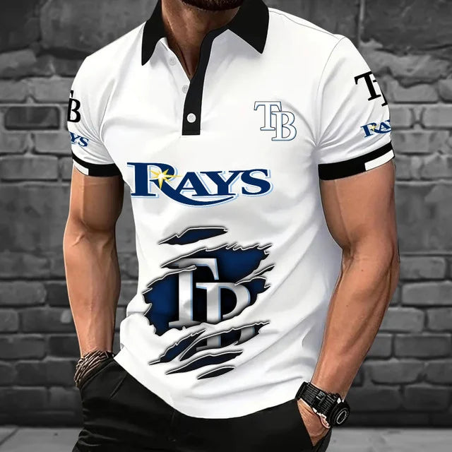 [FLASH SALE] NEW CUSTOMIZED MLB21 TBR TAMPA BAY RAYS POLO SHIRT