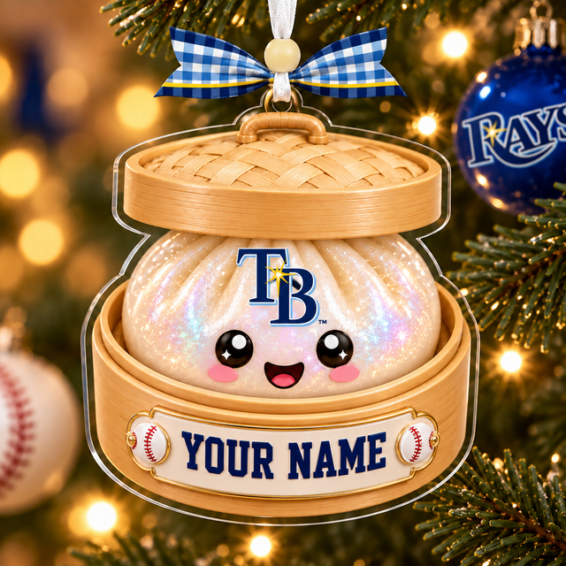 [FLASH SALE] NEW CUSTOMIZED MLB21 TBR TAMPA BAY RAYS CHRISTMAS ACRYLIC ORNAMENT