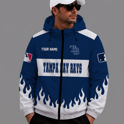 [FLASH SALE] NEW CUSTOMIZED MLB21 TBR TAMPA BAY RAYS WINDBREAKER JACKET