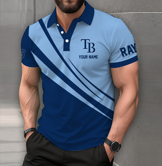 [FLASH SALE] NEW CUSTOMIZED MLB21 TBR TAMPA BAY RAYS POLO SHIRT