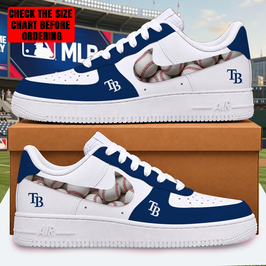 [FLASH SALE] NEW CUSTOMIZED MLB21 TBR TAMPA BAY RAYS AF1 SHOES