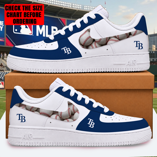 [FLASH SALE] NEW CUSTOMIZED MLB21 TBR TAMPA BAY RAYS AF1 SHOES