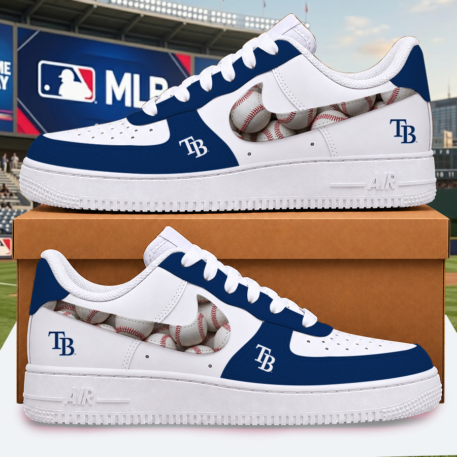 [FLASH SALE] NEW CUSTOMIZED MLB21 TBR TAMPA BAY RAYS AF1 SHOES