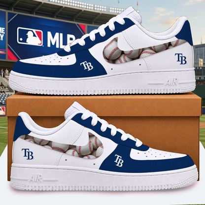 [FLASH SALE] NEW CUSTOMIZED MLB21 TBR TAMPA BAY RAYS AF1 SHOES