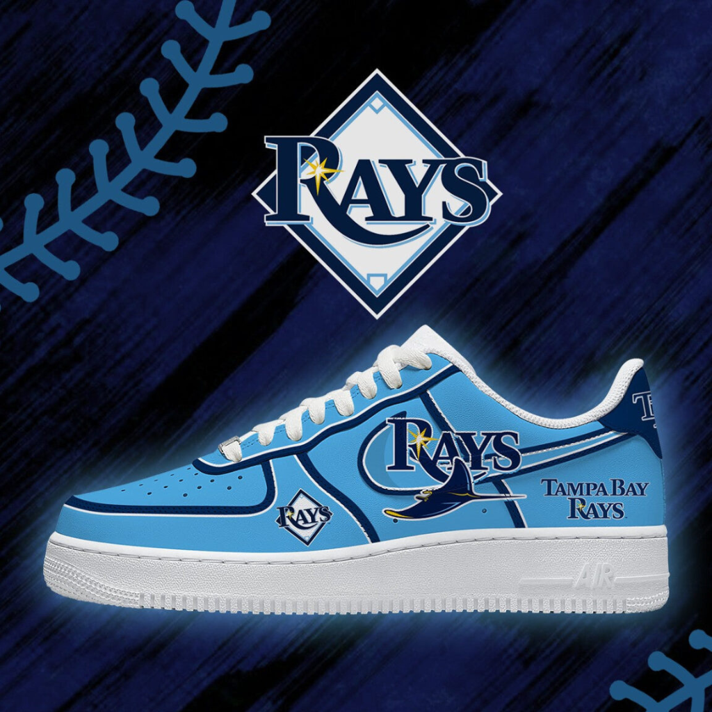 [FLASH SALE] NEW CUSTOMIZED MLB21 TBR TAMPA BAY RAYS AF1 SHOES