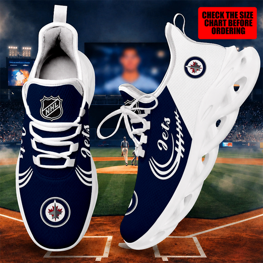 [SUPER SALE ] NEW CUSTOMIZED NHL21 WPJ WINNIPEG JETS MAX SOUL SHOES