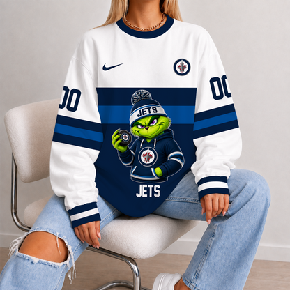 [SUPER SALE] NEW CUSTOMIZED NHL21 WPJ WINNIPEG JETS UNISEX SWEATSHIRT