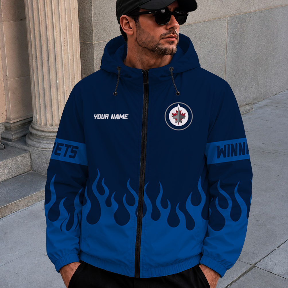 [SUPER SALE] NEW CUSTOMIZED NHL21 WPJ WINNIPEG JETS WINDBREAKER JACKET