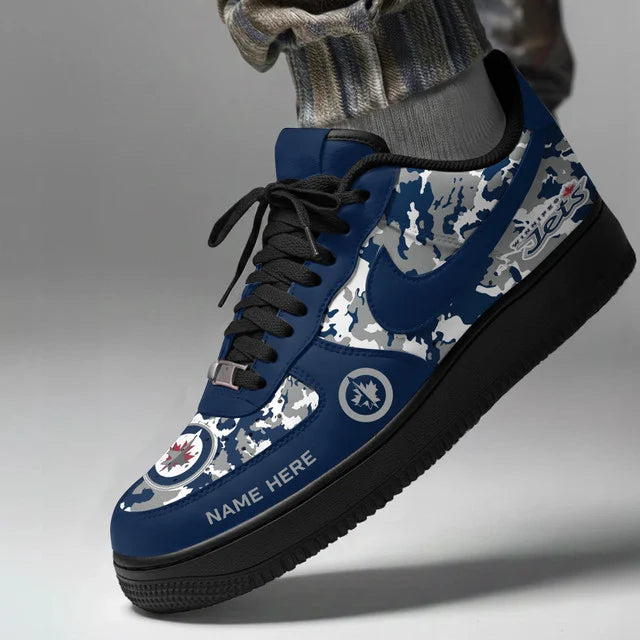 [SUPER SALE] NEW CUSTOMIZED NHL21 WPJ WINNIPEG JETS AF1 SHOES