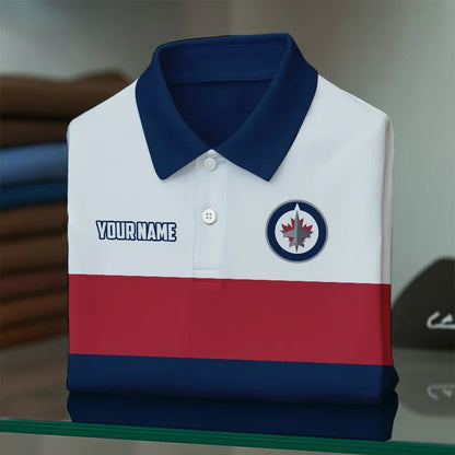 [SUPER SALE] NEW CUSTOMIZED NHL21 WPJ WINNIPEG JETS POLO SHIRT
