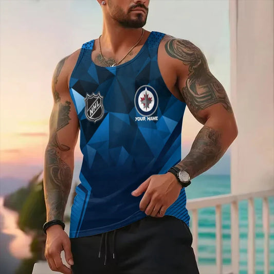 [SUPER SALE] NEW CUSTOMIZED NHL21 WPJ WINNIPEG JETS UNISEX TANK TOP
