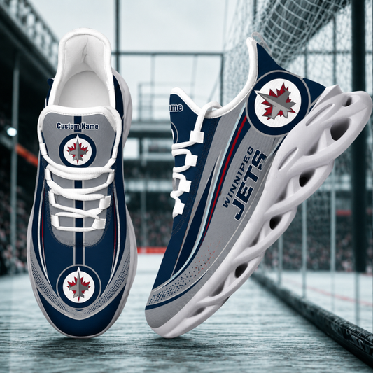 [SUPER SALE ] NEW CUSTOMIZED NHL21 WPJ WINNIPEG JETS MAX SOUL SHOES