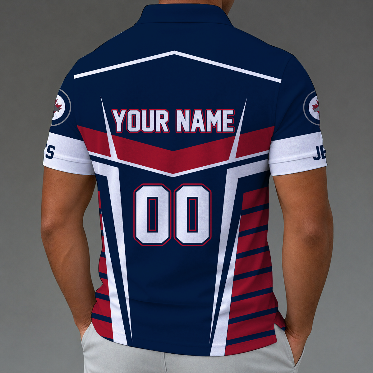 [SUPER SALE] NEW CUSTOMIZED NHL21 WPJ WINNIPEG JETS POLO SHIRT