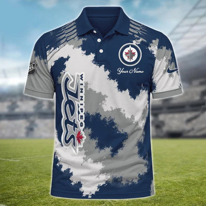 [SUPER SALE] NEW CUSTOMIZED NHL21 WPJ WINNIPEG JETS POLO SHIRT