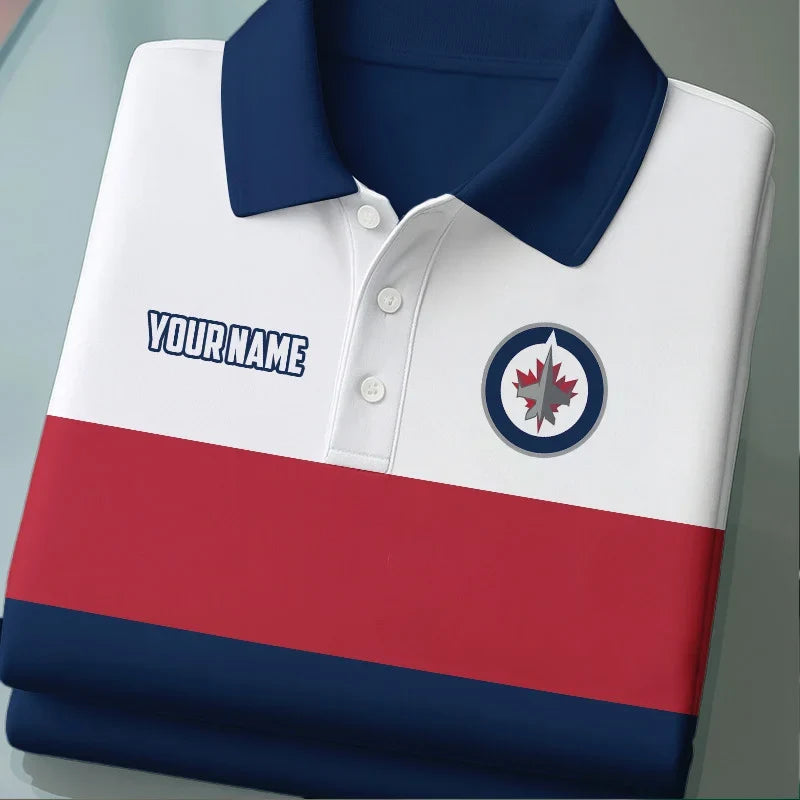 [SUPER SALE] NEW CUSTOMIZED NHL21 WPJ WINNIPEG JETS POLO SHIRT