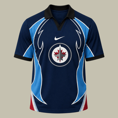 [SUPER SALE] NEW CUSTOMIZED NHL21 WPJ WINNIPEG JETS POLO SHIRT