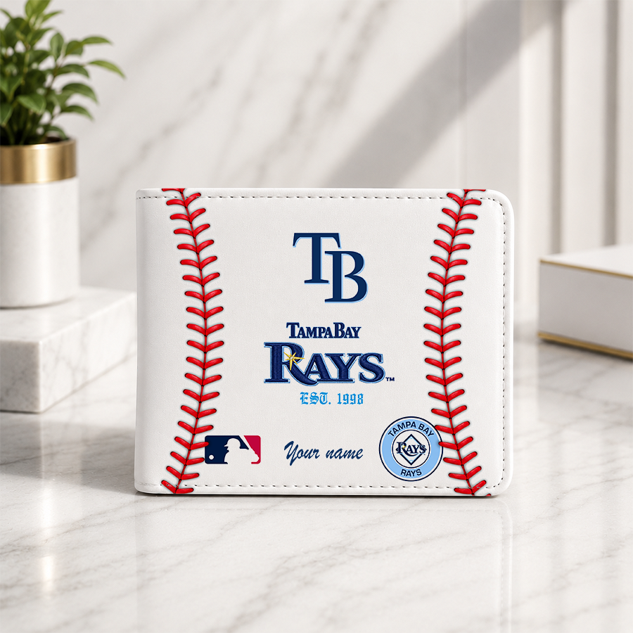 [FLASH SALE] NEW CUSTOMIZED MLB21 TBR TAMPA BAY RAYS LEATHER WALLET