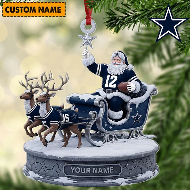 [SPECIAL OFFER] NEW CUSTOMIZED NFL21 DCB DALLAS COWBOYS CHRISTMAS ACRYLIC ORNAMENT