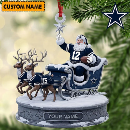 [SPECIAL OFFER] NEW CUSTOMIZED NFL21 DCB DALLAS COWBOYS CHRISTMAS ACRYLIC ORNAMENT