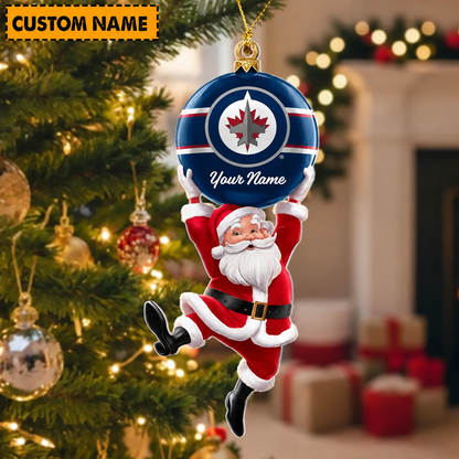 [SUPER SALE] NEW CUSTOMIZED NHL21 WPJ WINNIPEG JETS CHRISTMAS ACRYLIC ORNAMENT