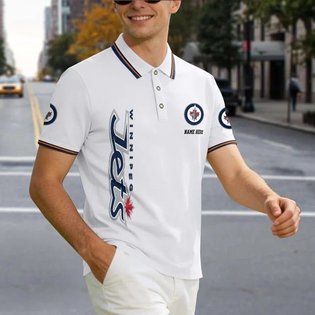 [SUPER SALE] NEW CUSTOMIZED NHL21 WPJ WINNIPEG JETS POLO SHIRT