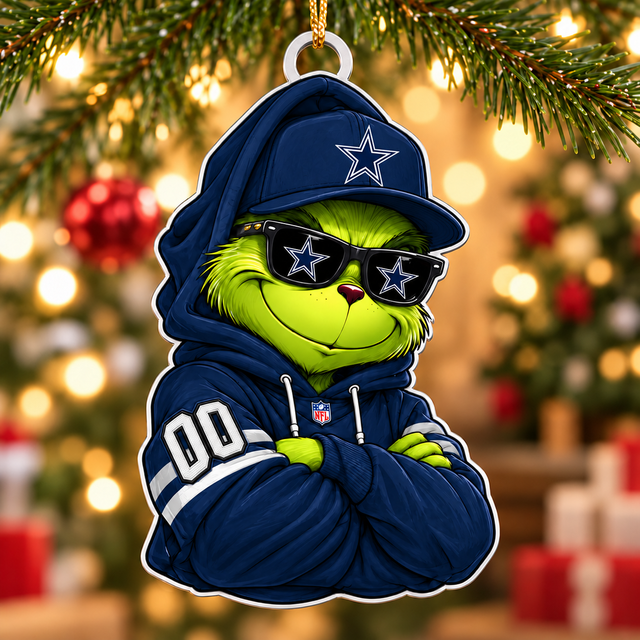 [SPECIAL OFFER] NEW CUSTOMIZED NFL21 DCB DALLAS COWBOYS CHRISTMAS ACRYLIC ORNAMENT
