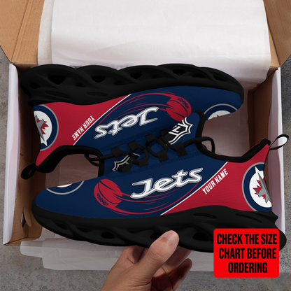 [SUPER SALE] NEW CUSTOMIZED NHL21 WPJ WINNIPEG JETS CLUNKY SNEAKERS