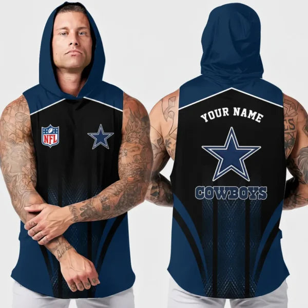 [SPECIAL OFFER] NEW CUSTOMIZED NFL21 DCB DALLAS COWBOYS HOODED TANK TOP