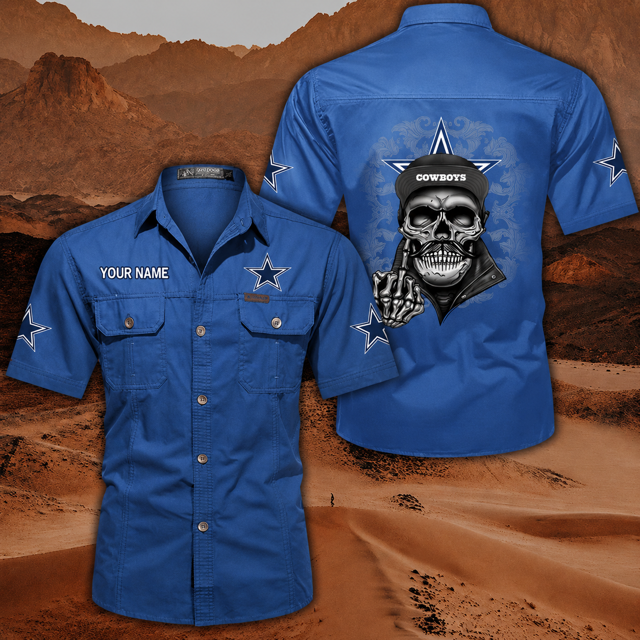 [SPECIAL OFFER] NEW CUSTOMIZED NFL21 DCB DALLAS COWBOYS MUTICOLOR MEN'S CARGO SHIRT