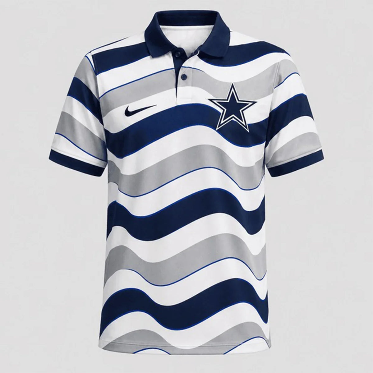 [SPECIAL OFFER] NEW CUSTOMIZED NFL21 DCB DALLAS COWBOYS STRIPED POLO SHIRT