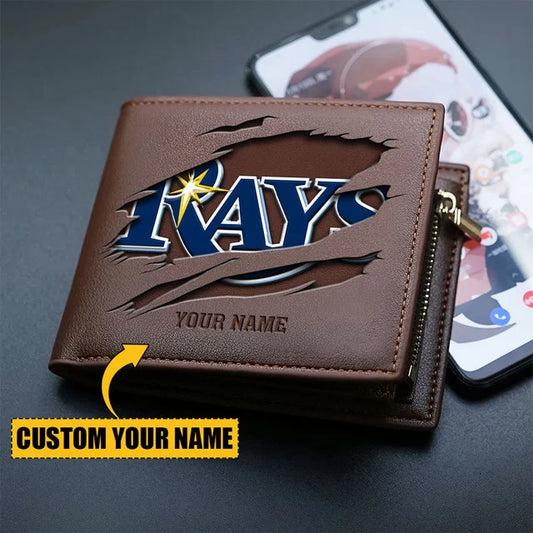 [FLASH SALE] NEW CUSTOMIZED MLB21 TBR TAMPA BAY RAYS LEATHER WALLET
