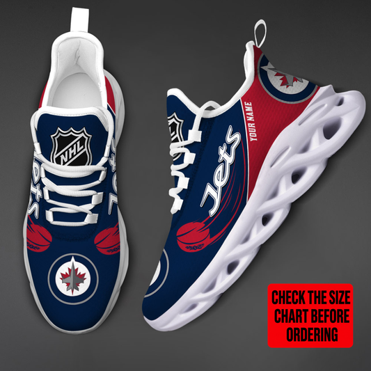 [SUPER SALE] NEW CUSTOMIZED NHL21 WPJ WINNIPEG JETS CLUNKY SNEAKERS