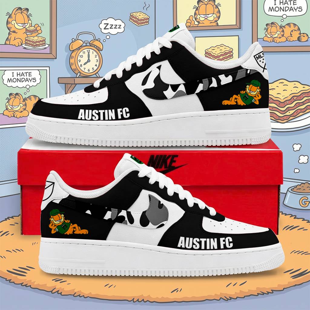 FINAL SALE - NEW CUSTOMIZED MLS21 ATF AUSTIN x GARFIELD AF1 SNEAKERS