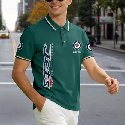 [SUPER SALE] NEW CUSTOMIZED NHL21 WPJ WINNIPEG JETS POLO SHIRT