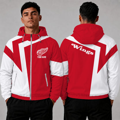 [SUPER SALE] NEW CUSTOMIZED NHL22 DRW DETROIT RED WINGS WINDBREAKER JACKET