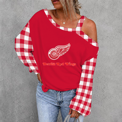 [SUPER SALE] NEW CUSTOMIZED NHL22 DRW DETROIT RED WINGS DROP SHOULDER SWEATSHIRT
