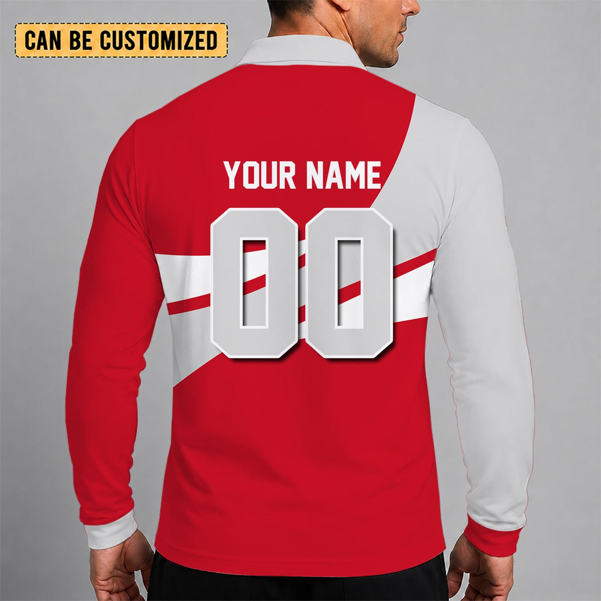 [SUPER SALE] NEW CUSTOMIZED NHL22 DRW DETROIT RED WINGS MEN LONG SLEEVE POLO