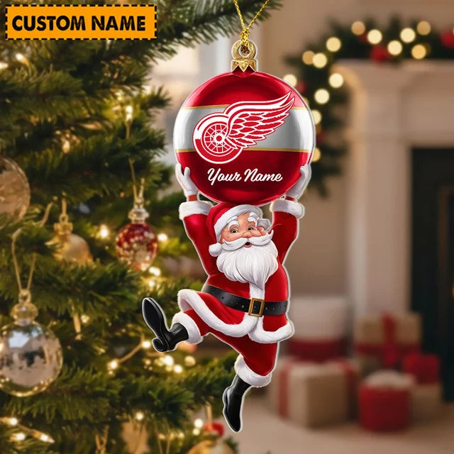 [SUPER SALE] NEW CUSTOMIZED NHL22 DRW DETROIT RED WINGS CHRISTMAS ACRYLIC ORNAMENT