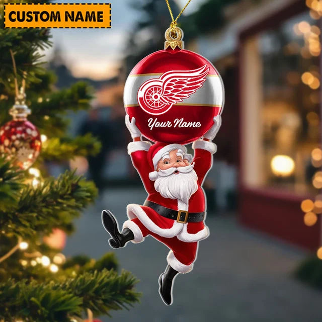 [SUPER SALE] NEW CUSTOMIZED NHL22 DRW DETROIT RED WINGS CHRISTMAS ACRYLIC ORNAMENT